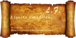 Lipsitz Fabióla névjegykártya